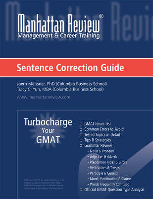 Cover of Manhattan Review Turbocharge Your GMAT Sentence Correction Guide