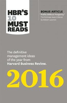 Cover of HBR's 10 Must Reads 2016