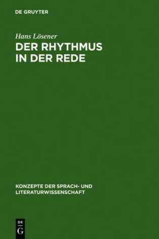 Cover of Der Rhythmus in Der Rede