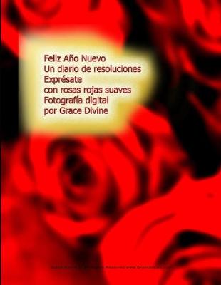 Book cover for Feliz Ano Nuevo Un diario de resoluciones Expresate con rosas rojas suaves Fotografia digital por Grace Divine