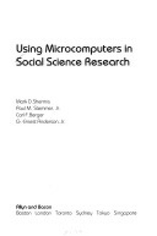 Cover of Using Microcomputers in Social Science Research