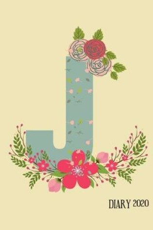 Cover of Perfect personalized initial diary Rustic Floral Initial Letter J Alphabet Lover Journal Gift For Class Notes or Inspirational Thoughts.