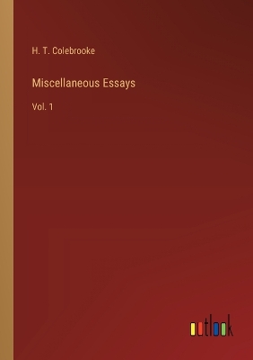 Book cover for Miscellaneous Essays