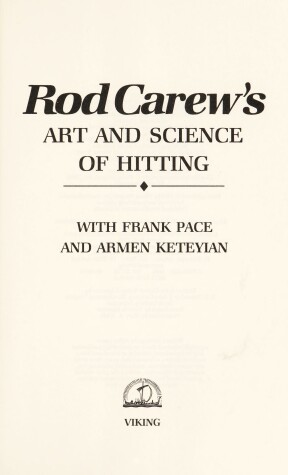 Book cover for Rod Carew's Art and Science of Hitting