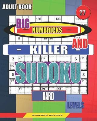 Book cover for Adult book. Big Numbricks and Killer sudoku. Hard levels.