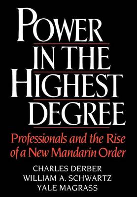 Book cover for Power in the Highest Degree: Professionals and the Rise of a New Mandarin Order