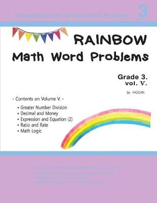 Book cover for Rainbow Math Word Problems Grade 3. vol V.