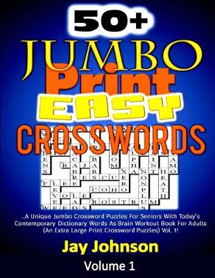 Book cover for 50+ Jumbo Print Easy Crosswords