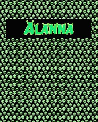 Book cover for 120 Page Handwriting Practice Book with Green Alien Cover Alanna