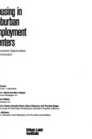 Cover of Housing in Suburban Employment Centers