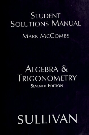 Cover of Student Solutions Manual