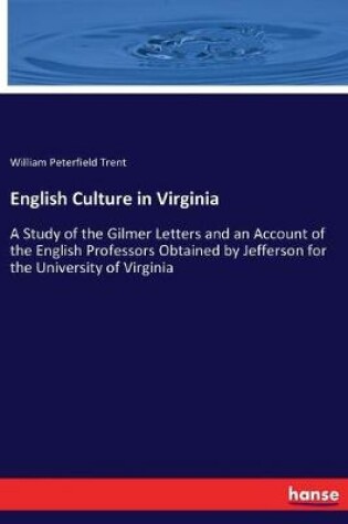 Cover of English Culture in Virginia