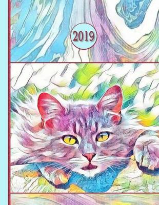 Cover of 2019 Planner; Cat Rainbow