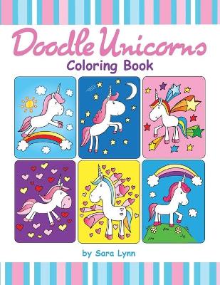 Book cover for Doodle Unicorns Coloring Book