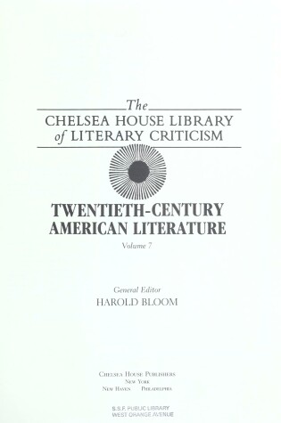 Cover of 20th Cent Amer Lit (Vol. 7)(Oop)