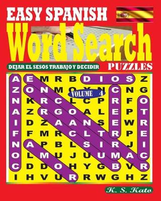 Book cover for EASY SPANISH Word Search Puzzles. Vol. 4