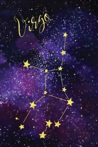 Cover of Journal Notebook Zodiac Sign Virgo Constellation