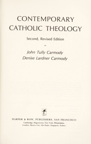 Book cover for Contemporary Catholic Theology