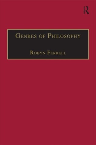 Cover of Genres of Philosophy