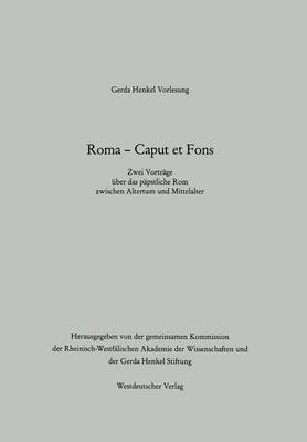 Book cover for Roma -- Caput Et Fons