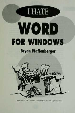 Cover of I Hate WORD for Windows