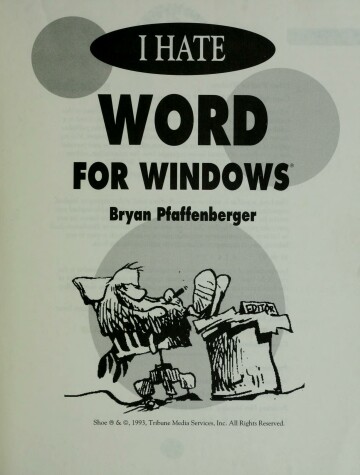 Book cover for I Hate WORD for Windows