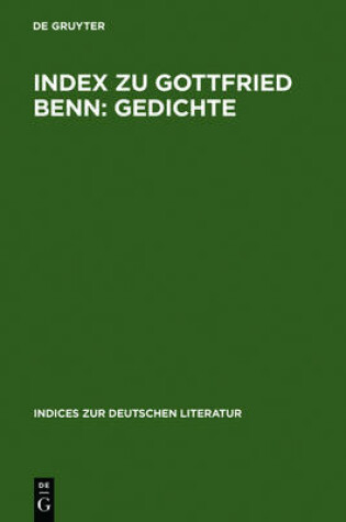 Cover of Index Zu Gottfried Benn: Gedichte