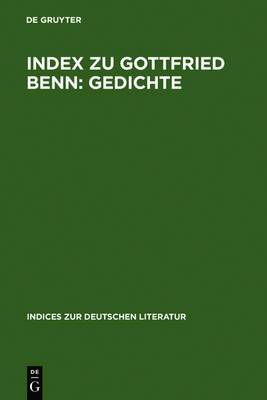 Book cover for Index Zu Gottfried Benn: Gedichte