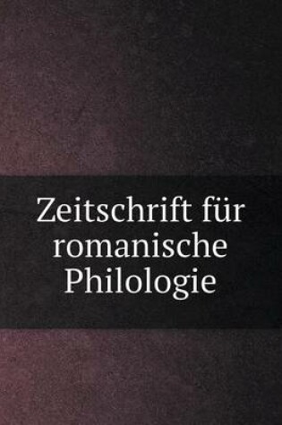 Cover of Zeitschrift für romanische Philologie