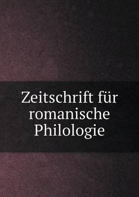 Book cover for Zeitschrift für romanische Philologie