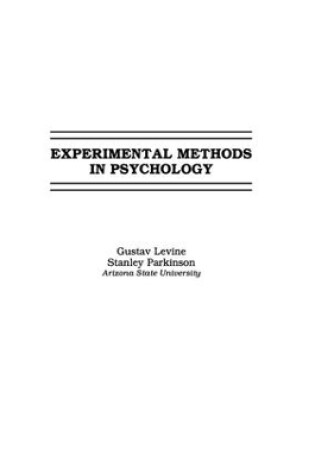 Cover of Experimental Methods in Psychology