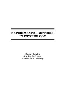 Book cover for Experimental Methods in Psychology