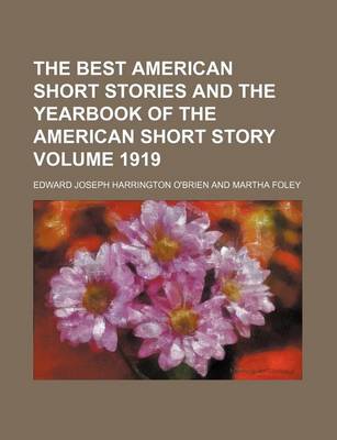 Book cover for The Best American Short Stories and the Yearbook of the American Short Story Volume 1919