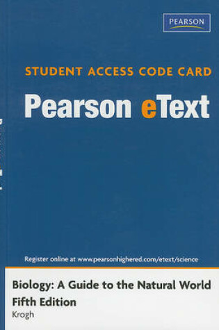 Cover of Pearson eText Student Access Code Card for Biology