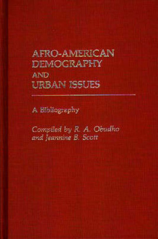 Cover of Afro-American Demography and Urban Issues