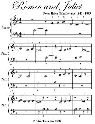 Book cover for Romeo and Juliet Beginner Piano Sheet Music