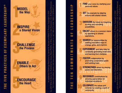 Book cover for The Leadership Challenge Card, 3rd Ed:Side A:-the Commitments of Leadership, Side B-the Five Practices of Exemplary Leadership)