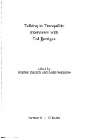 Cover of Talking in Tranquility