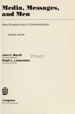 Cover of Media, Messages and Men