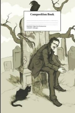 Cover of Composition Book Wide-Ruled Edgar Allan Poe Nevermore