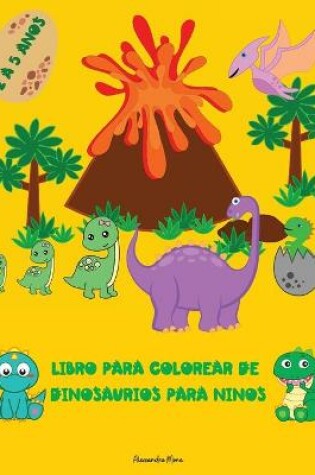 Cover of Libro para colorear de dinosaurios para niños