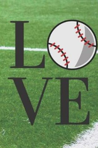 Cover of Cute Love Baseball School Composition Notebook