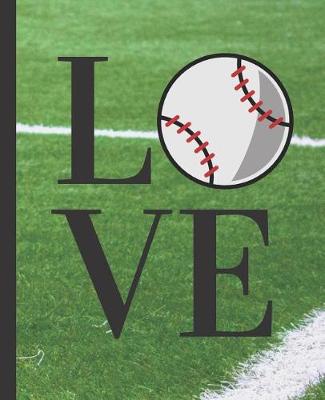 Book cover for Cute Love Baseball School Composition Notebook