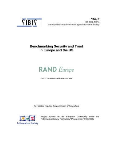 Book cover for Benchmarking Security and Trust in Europe and the Us