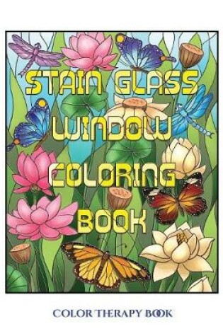 Cover of Color Therapy Book (Stain Glass Window Coloring Book)