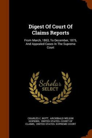 Cover of Digest of Court of Claims Reports