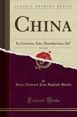 Cover of China, Vol. 3 of 4