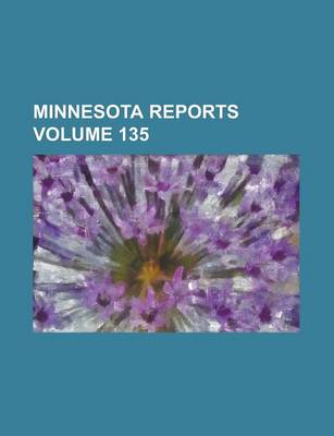 Book cover for Minnesota Reports Volume 135