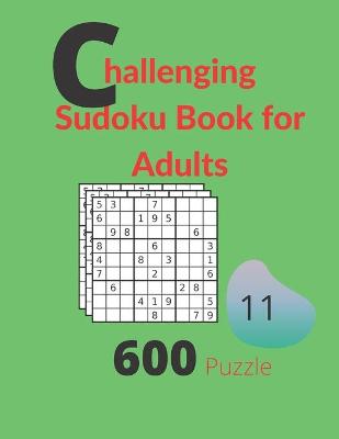 Book cover for Challenging Sudoku Book for Adults Volume 11