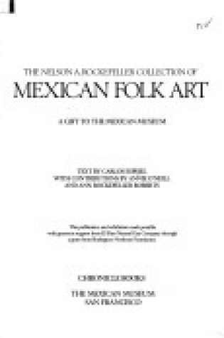 Cover of The Nelson A. Rockefeller Collection of Mexican Folk Art